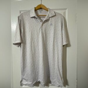 Peter Millar Polo with White and Blue Design